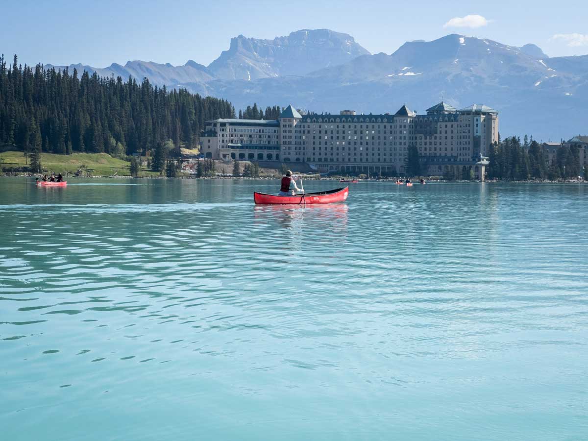 Canoe on Lake Louise