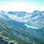 view from Helicopter over Canadian Rockies