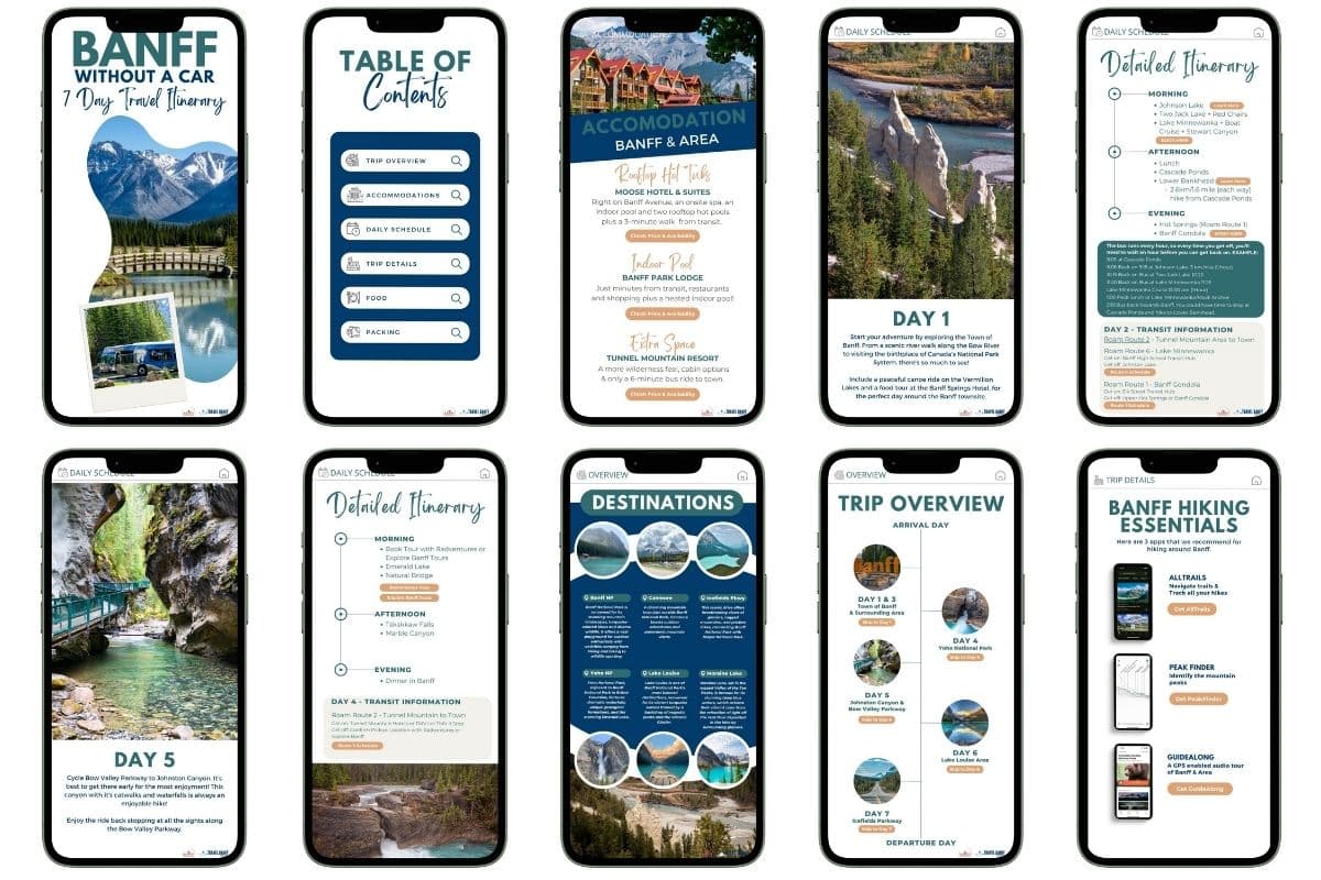 7 Day Banff Car Free Itinerary